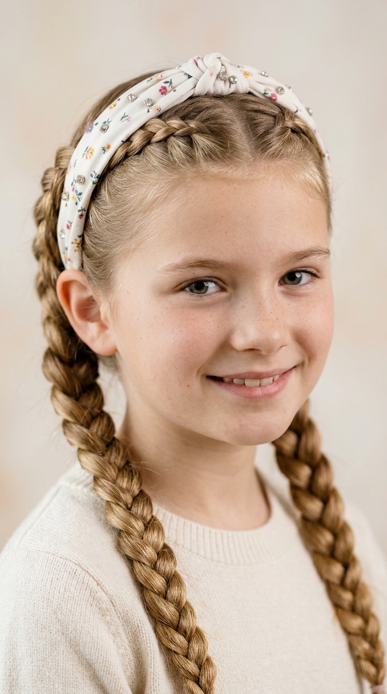 Dutch Braids with Headband