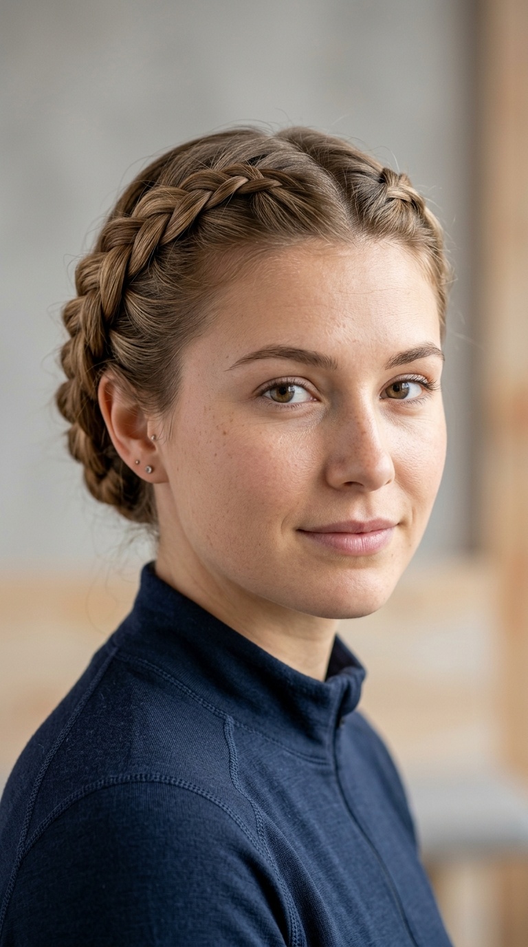 Dutch Crown Braid (Low)