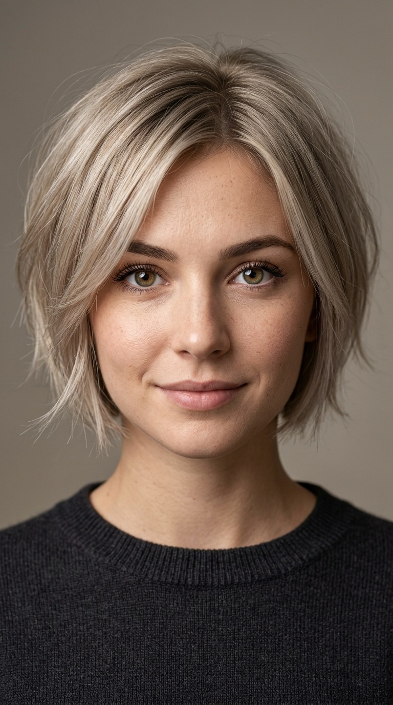 Ear-Length Bob with Micro-Layers