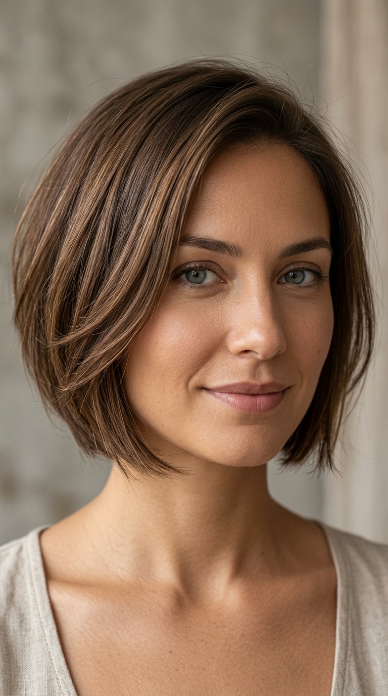 Ear-Length Bob with Tapered Ends