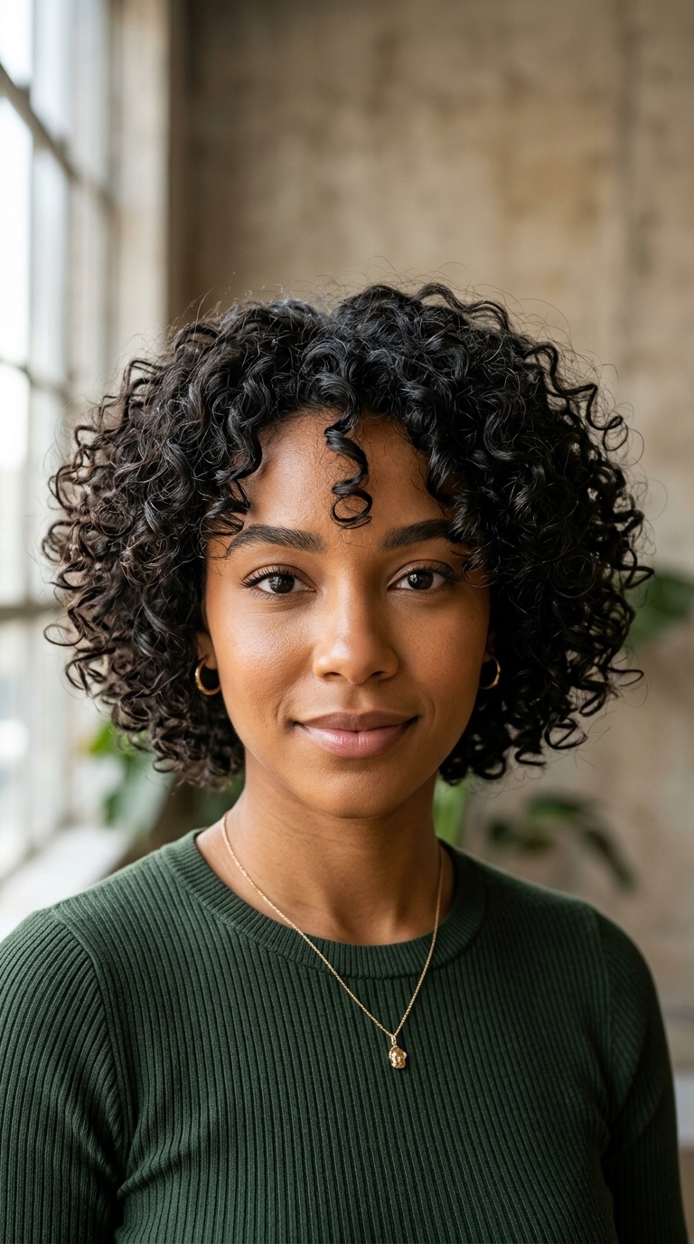 Ear-Length Curly French Bob