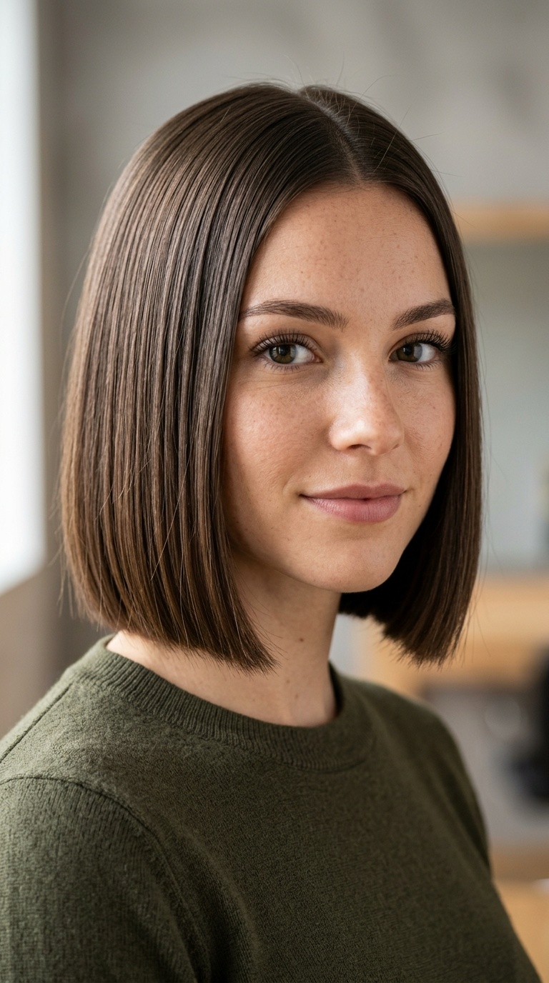 Ear-Length Straight Cut