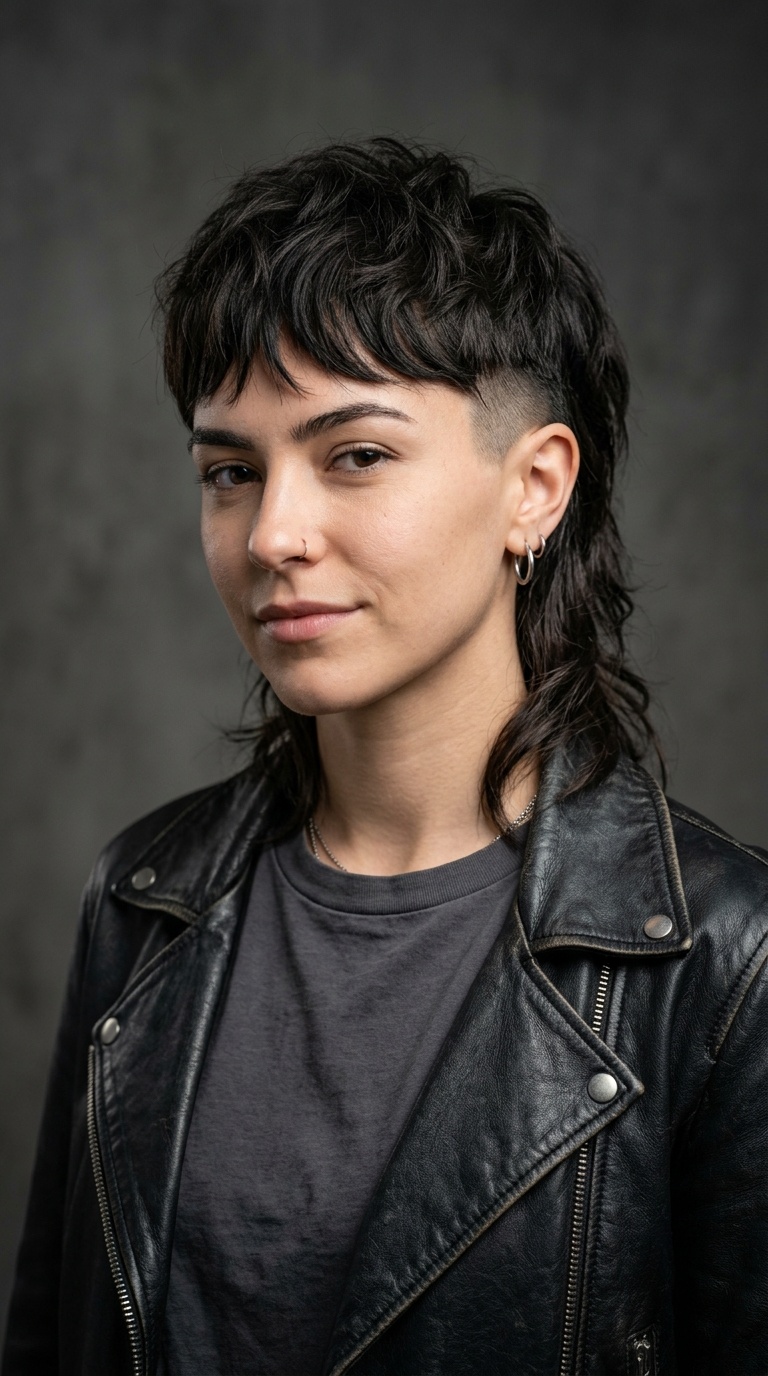 Edgy Mullet with Nape Taper