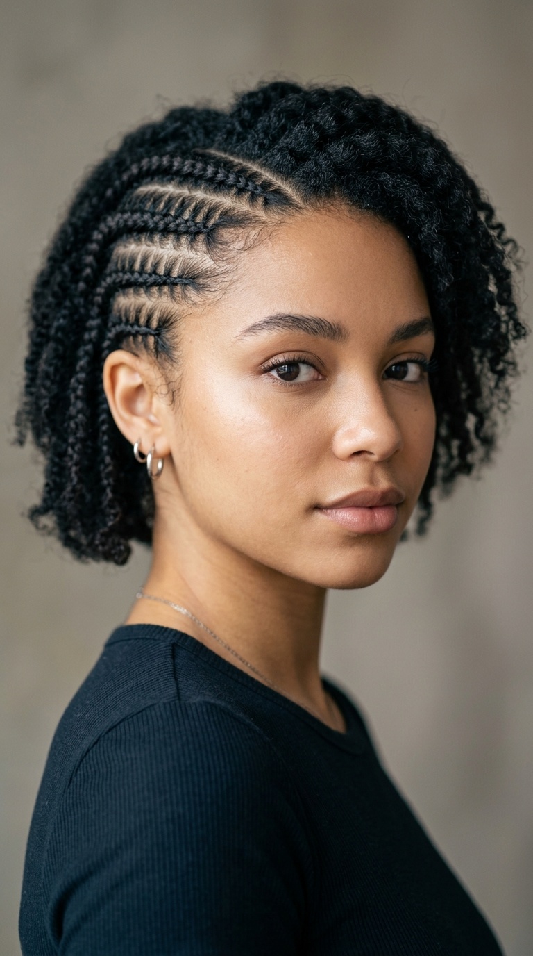 Edgy Side Cornrows