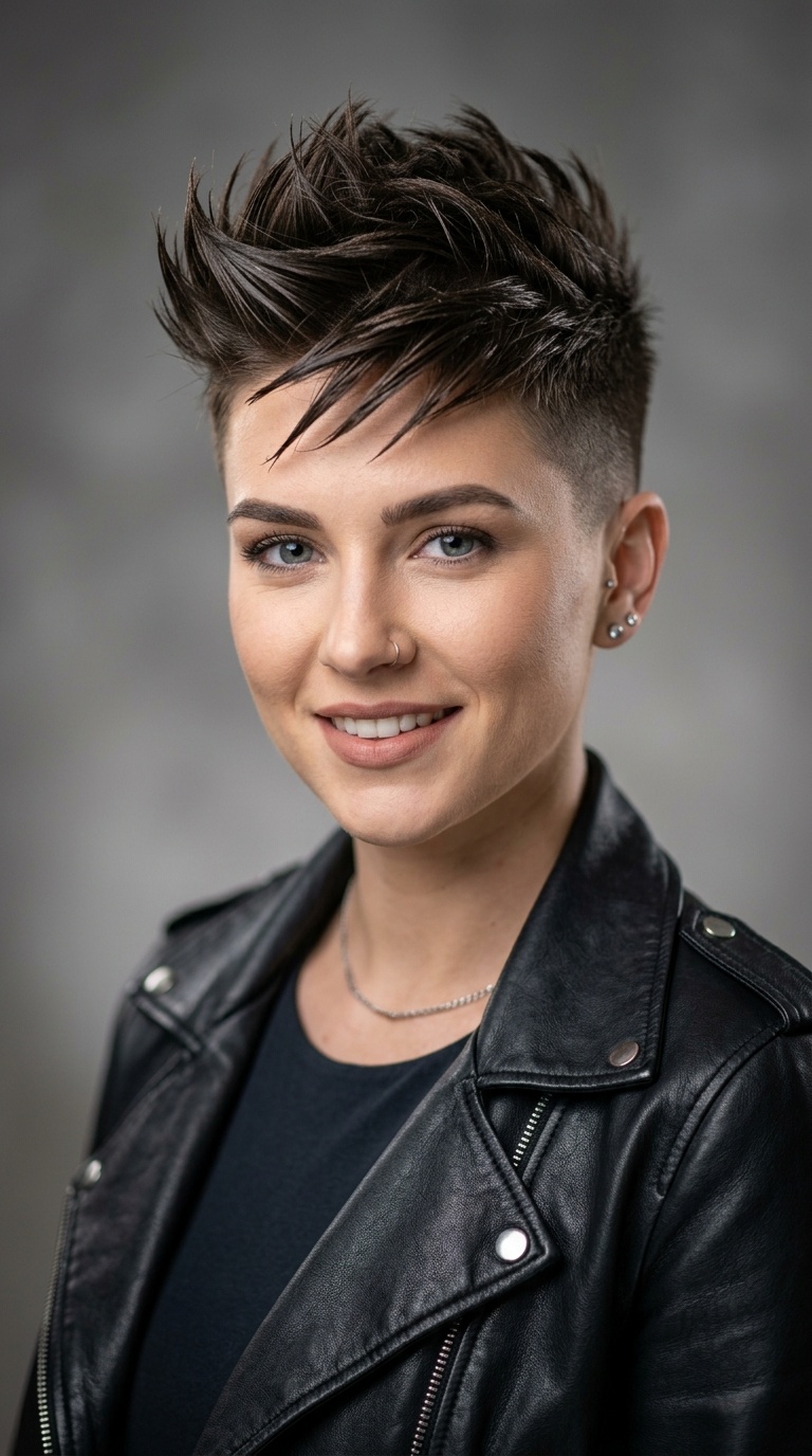 Edgy Undercut with Directional Spikes