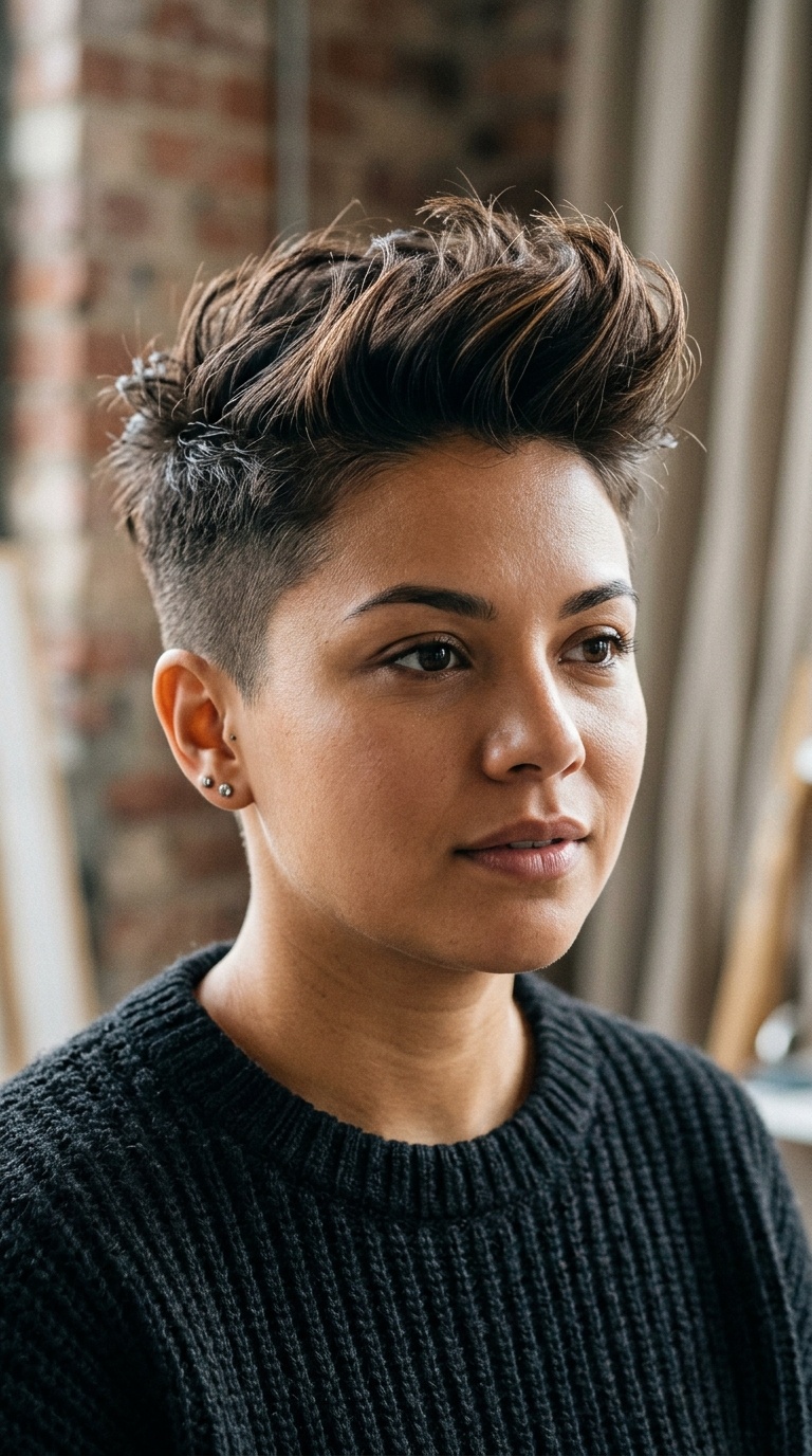 Edgy Undercut with Textured Quiff