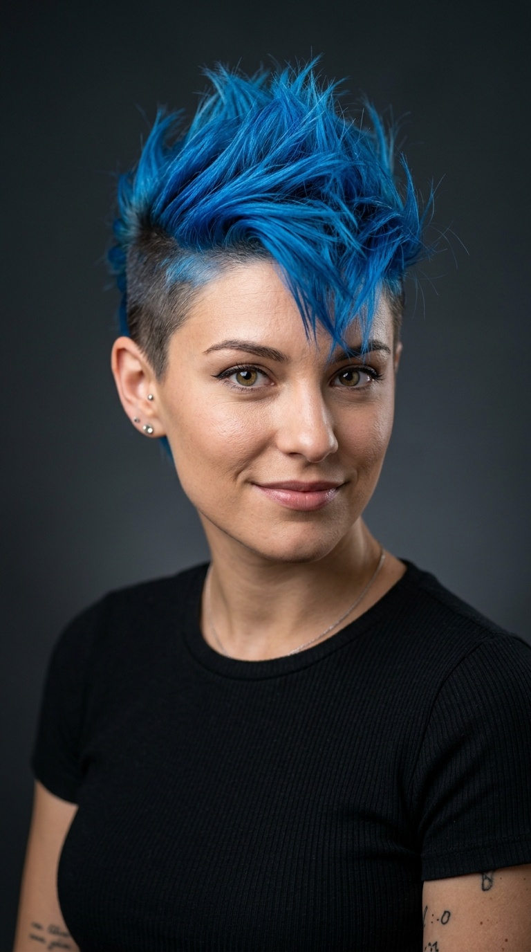 Electric Blue Faux Hawk