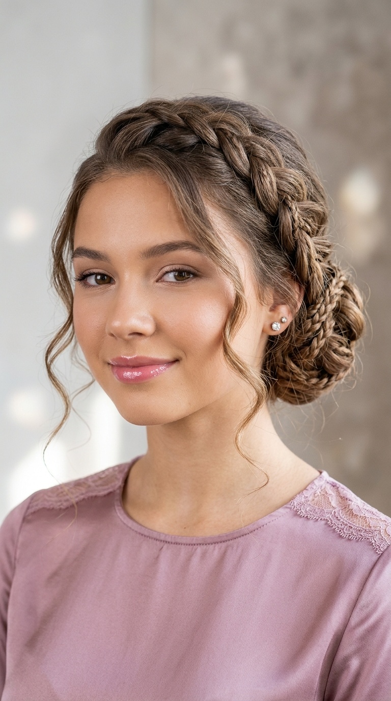 Elegant Chignon with Braided Detail