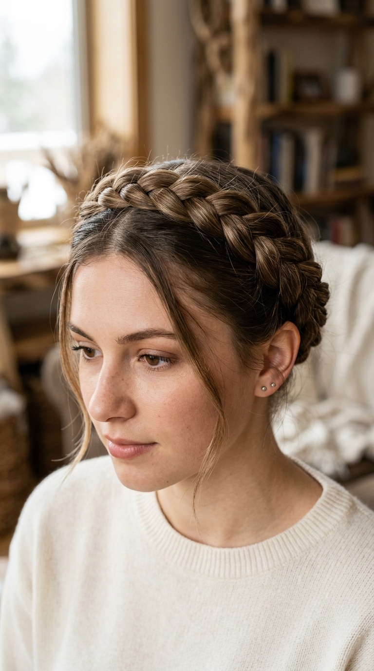 Elegant French Braid Crown