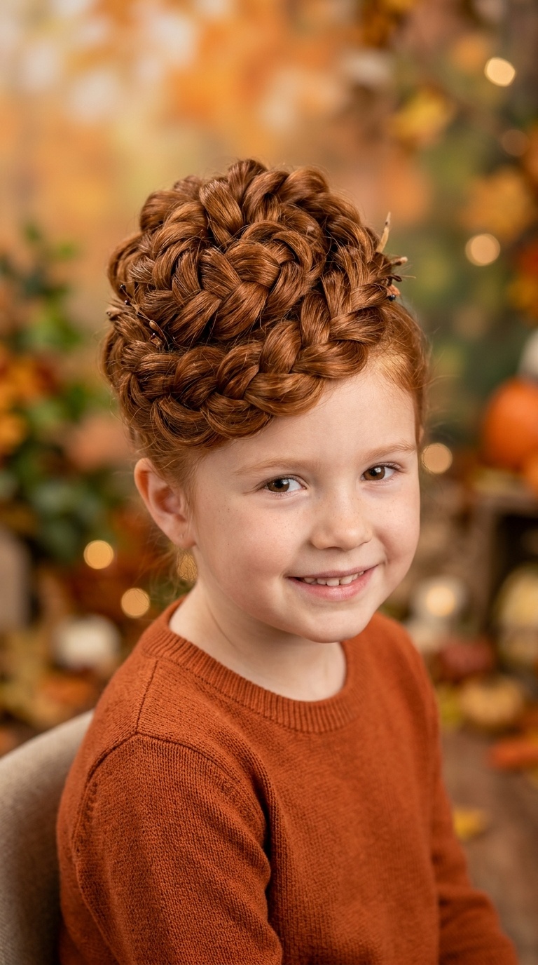 Elegant Pumpkin Swirl Updo