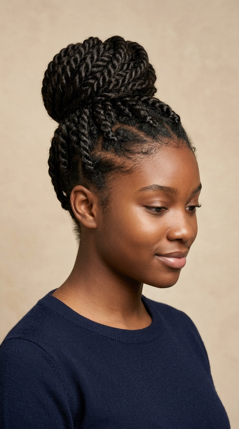 Elegant Rope Twist Bun
