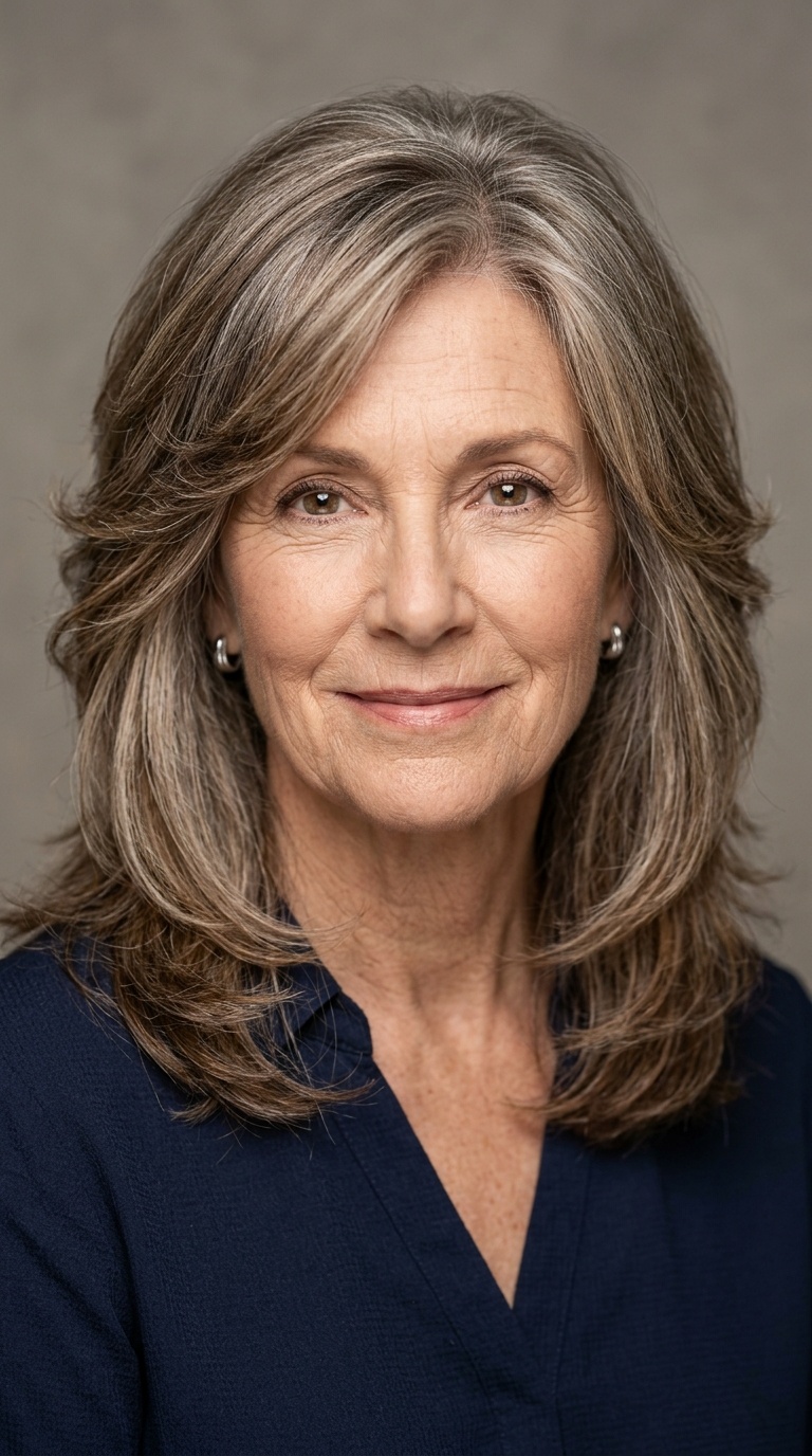 Elegant Shoulder-Length Feathered Cut