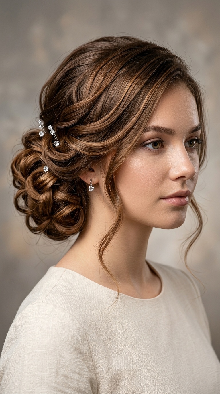 Elegant Side-Swept Chignon
