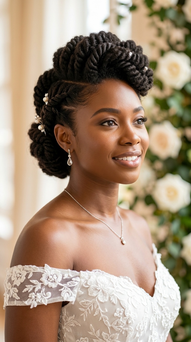 Elegant Twisted Pompadour