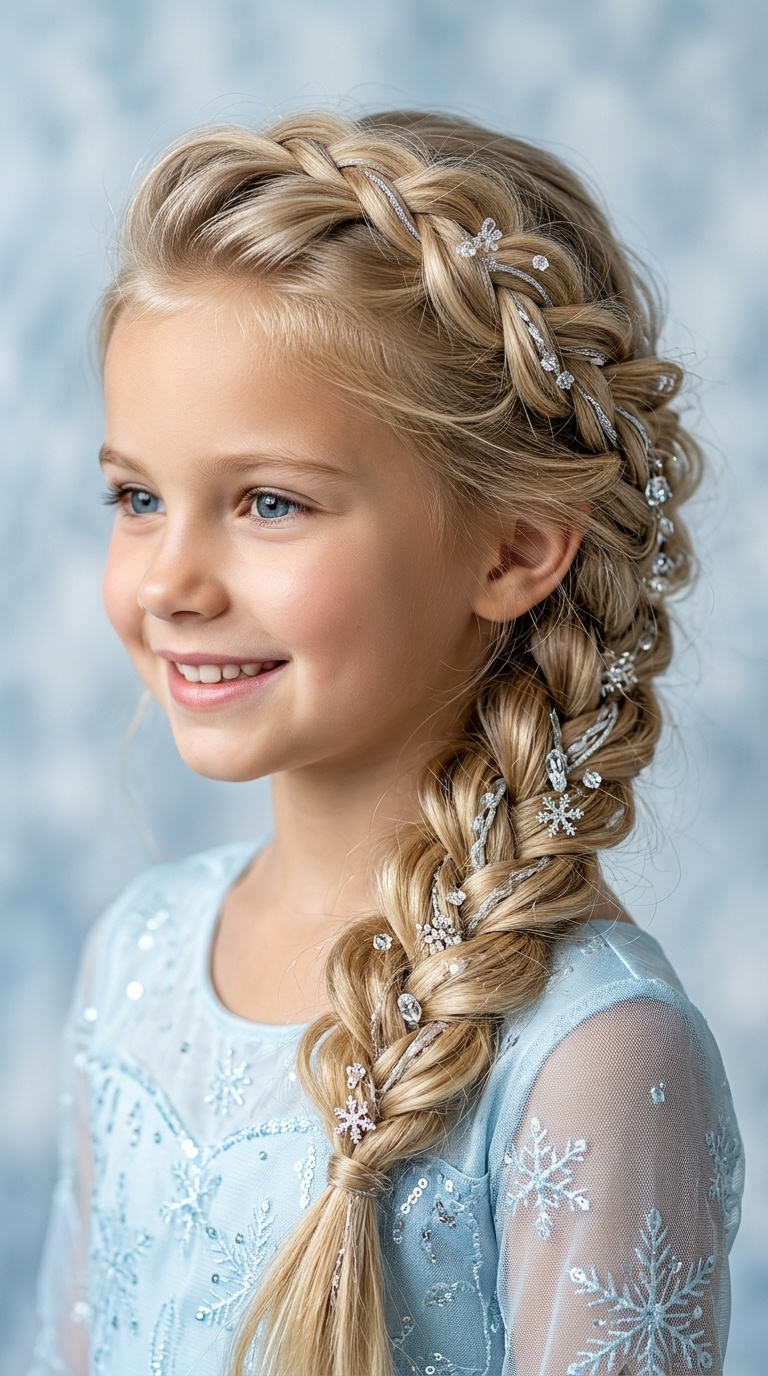 Elsa’s Voluminous Side Braid