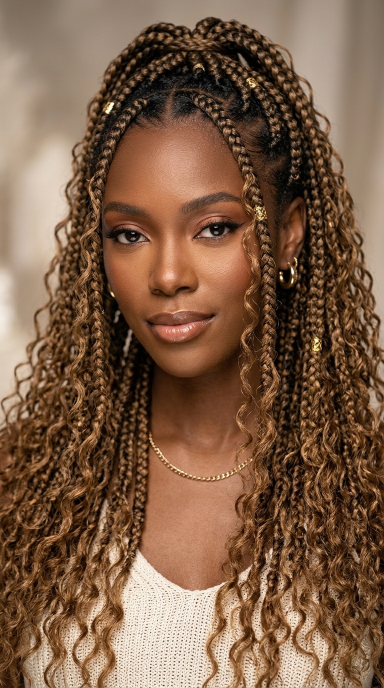 Face-Framing Goddess Braid Tendrils