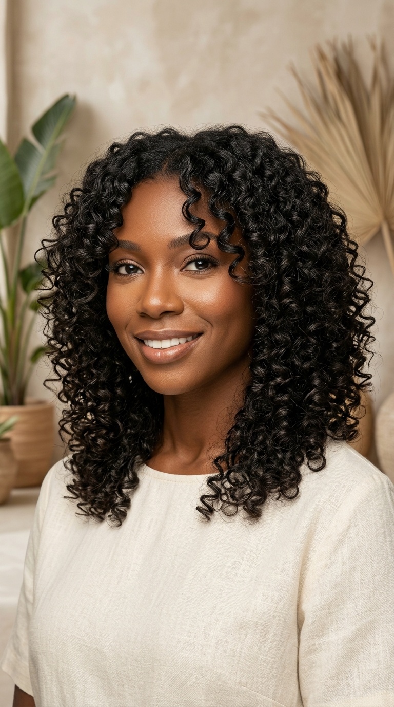 Face-Framing Layers with Curls