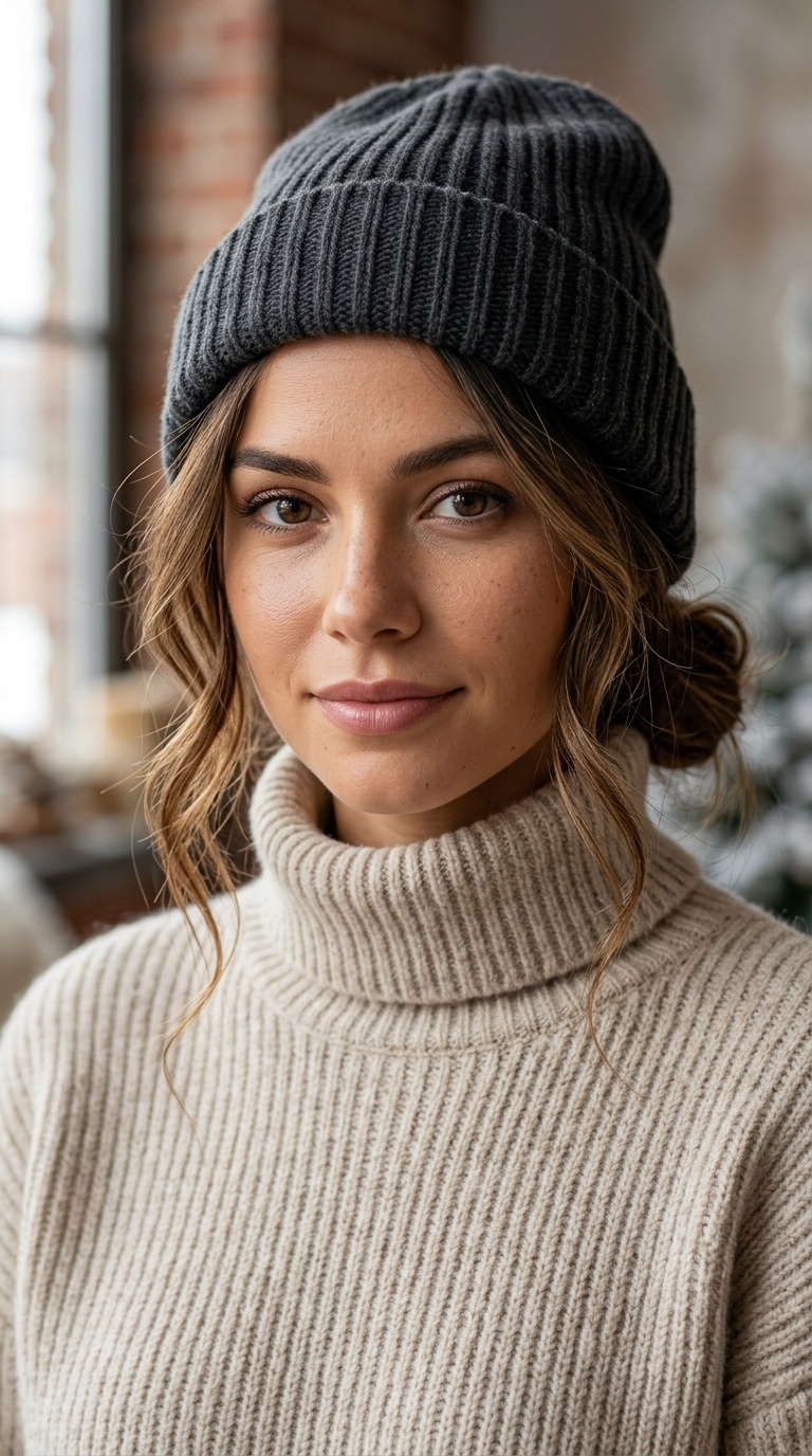 Face-Framing Tendrils with a Beanie