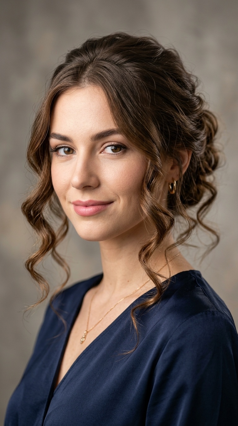 Face-Framing Tendrils with Soft Curls