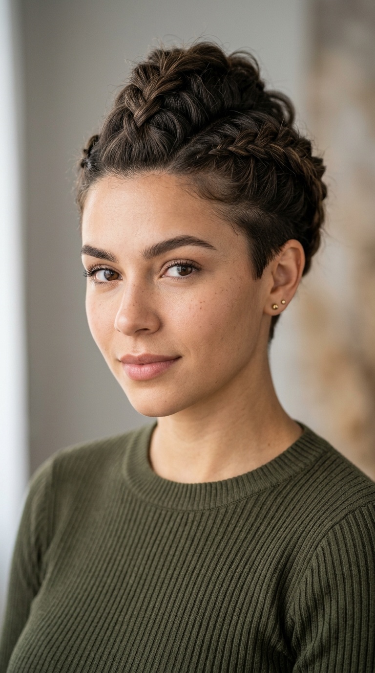 Faux-Hawk Braided Crown