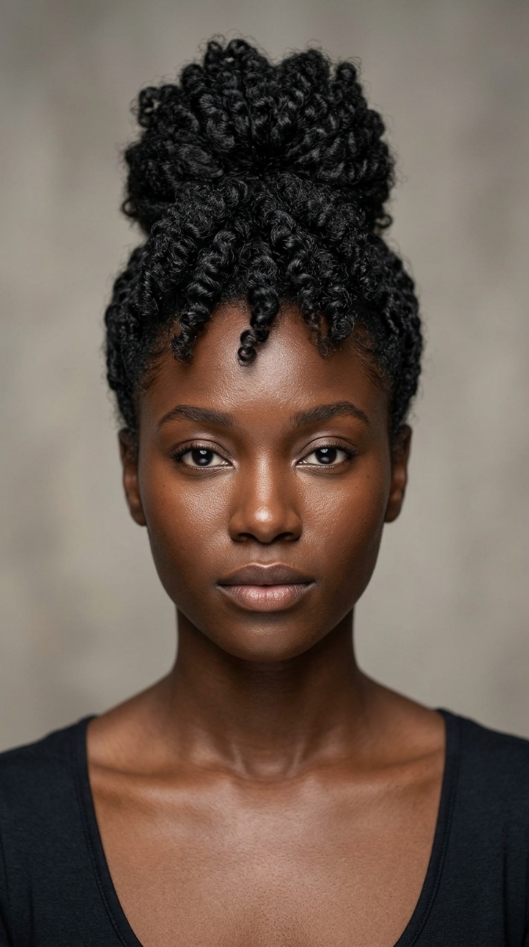 Faux Hawk Centered Bun