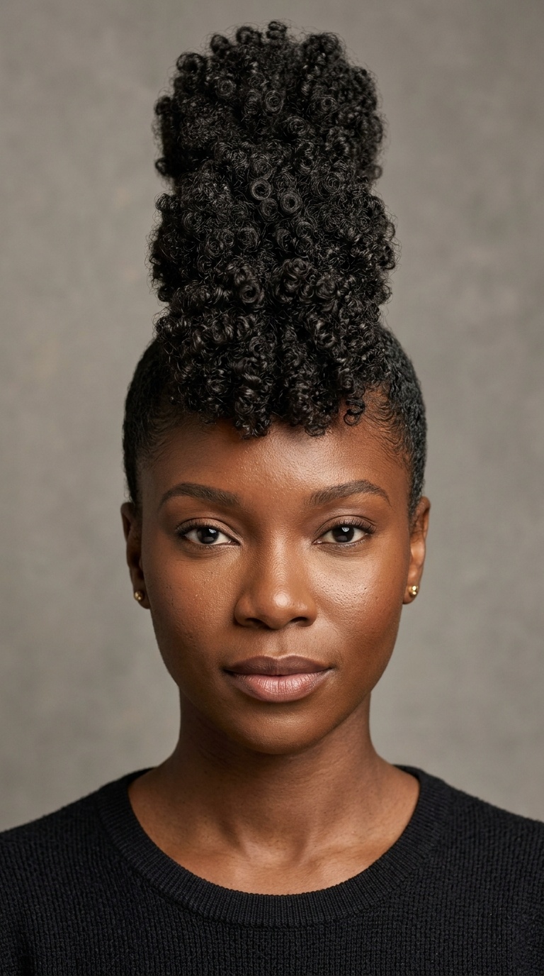 Faux Hawk Curly Bun Trio