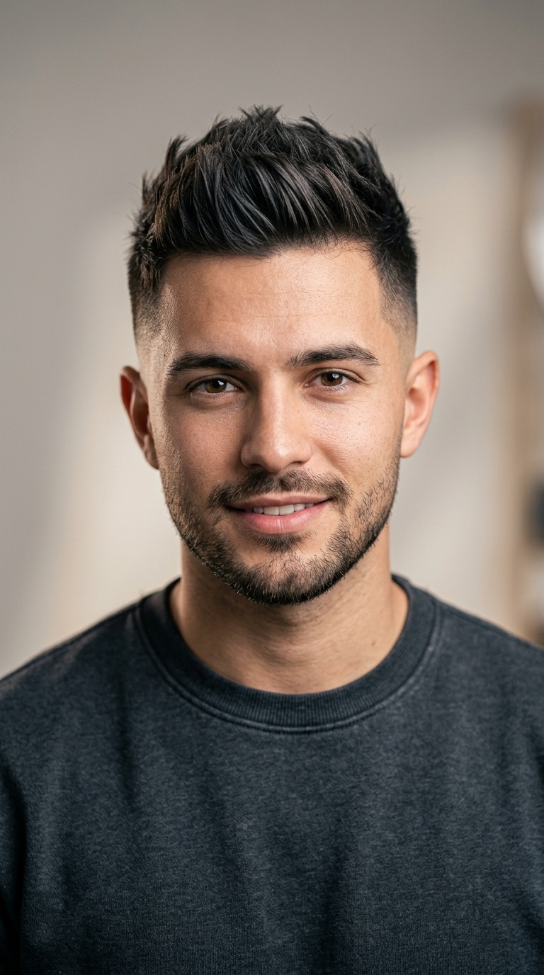 Faux-Hawk Layered Fade