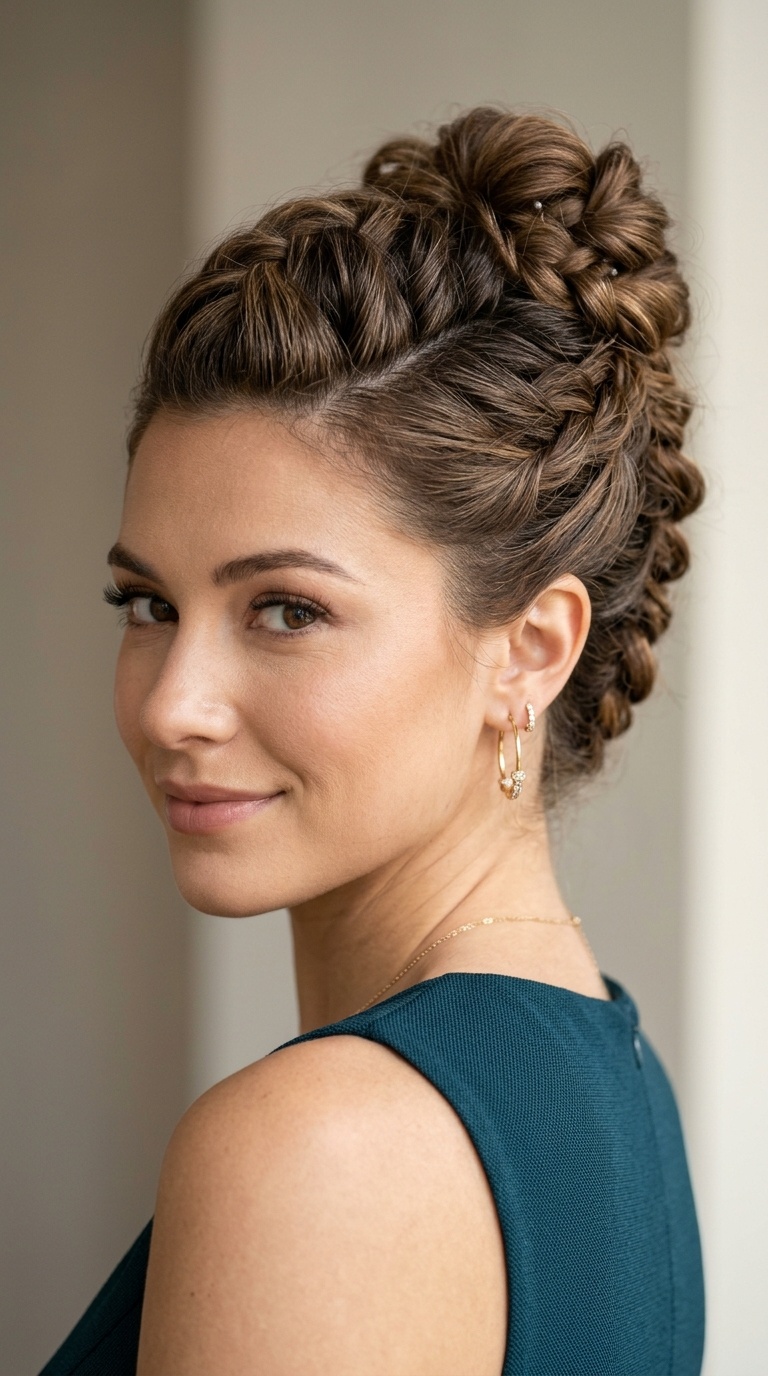 Faux-Hawk Twisted Updo