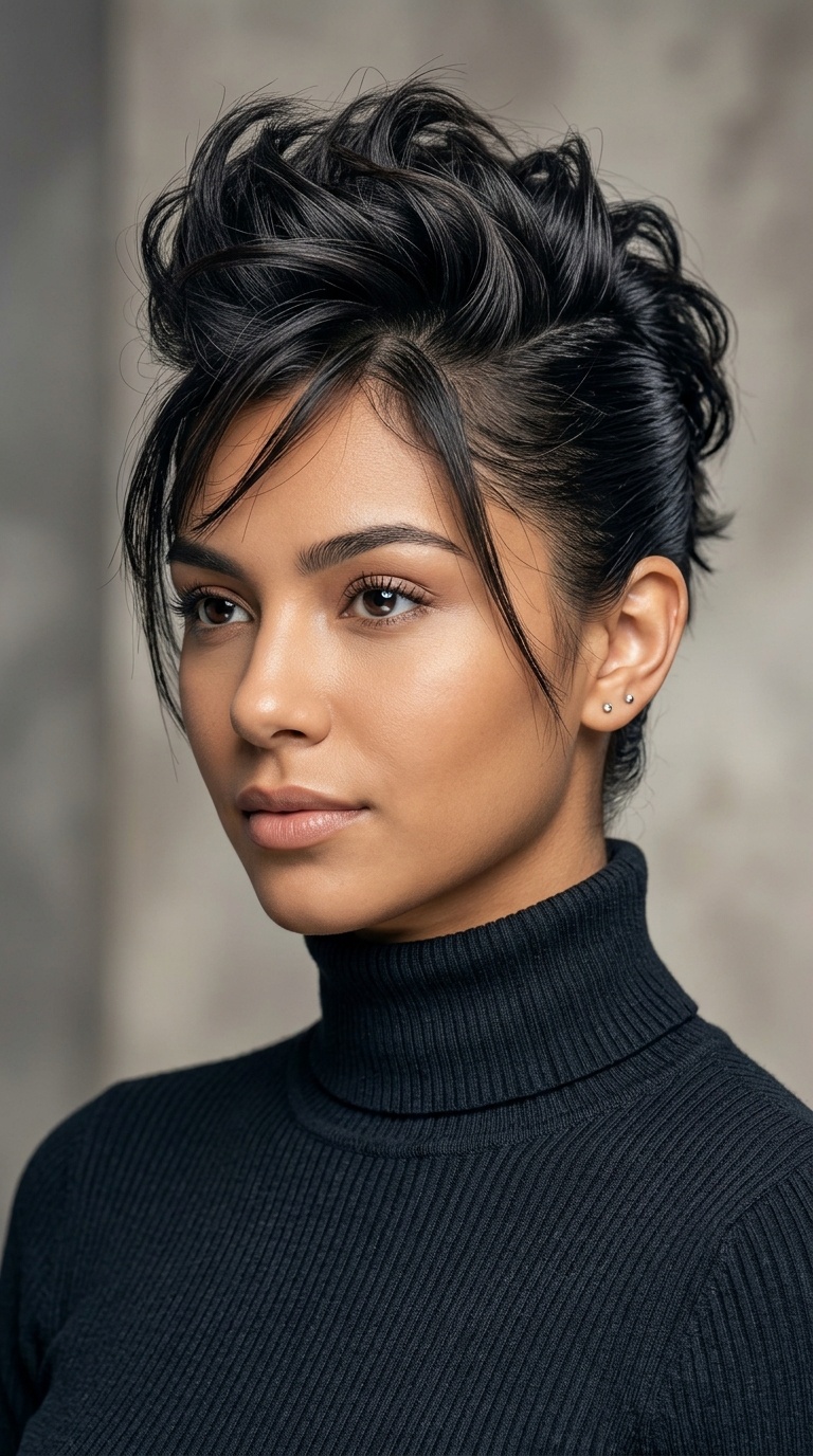 Faux Hawk Updo with Layers