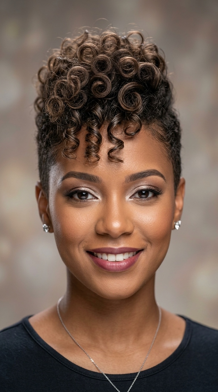 Faux Hawk with Curls