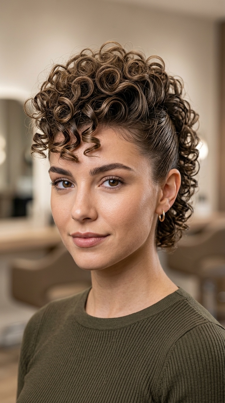 Faux Hawk with Curls