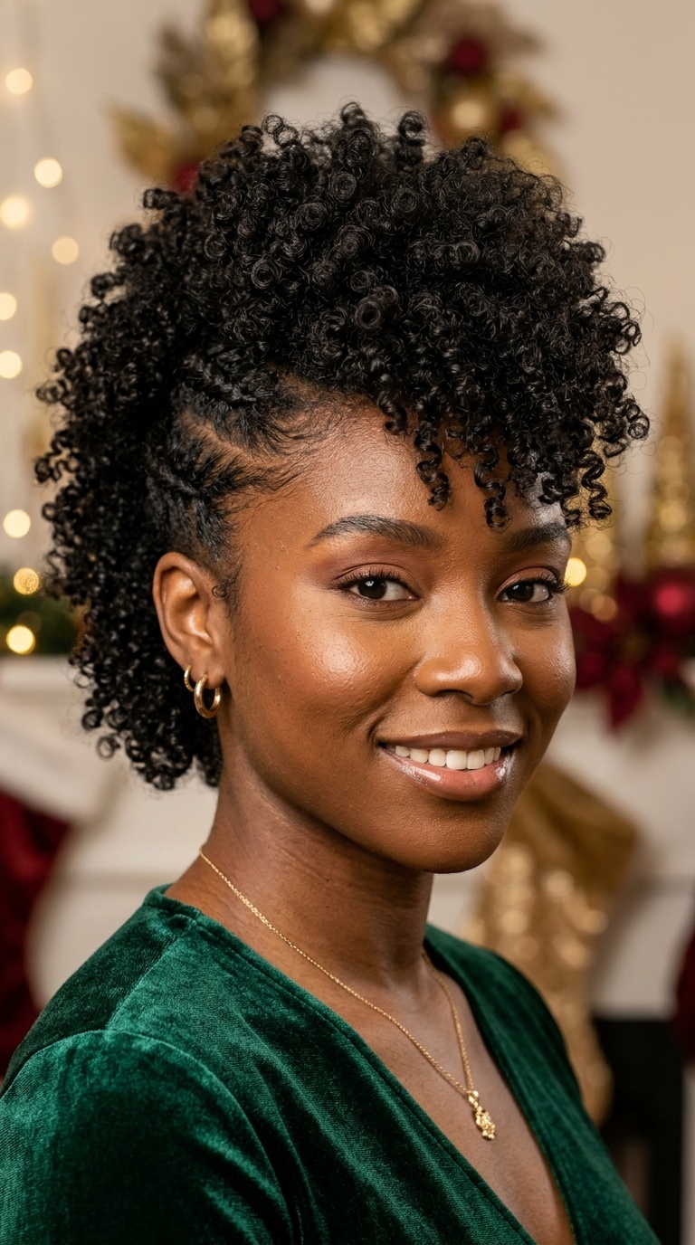 Faux Hawk with Curly Extensions