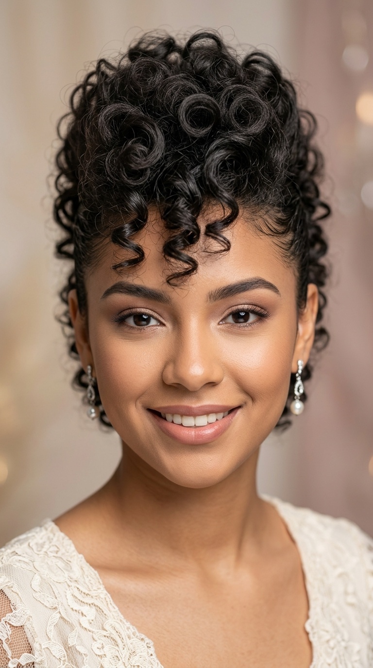 Faux Hawk with Curly Volume