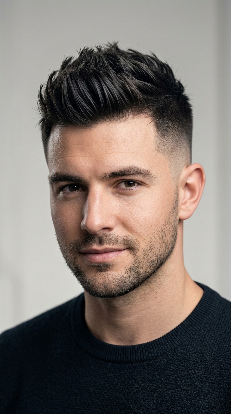 Faux Hawk with Faded Sides