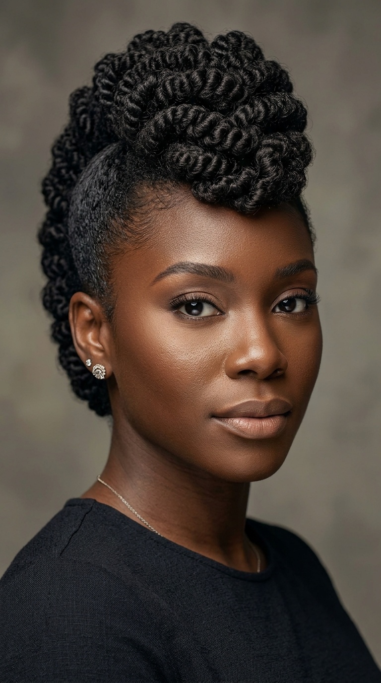 Faux Hawk with Interlocking Coils