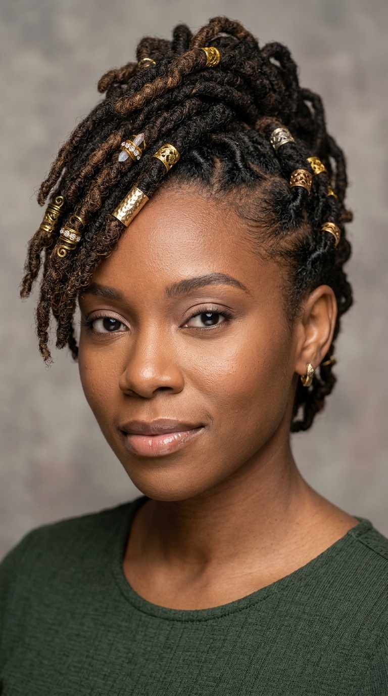 Faux Hawk with Loc Rings