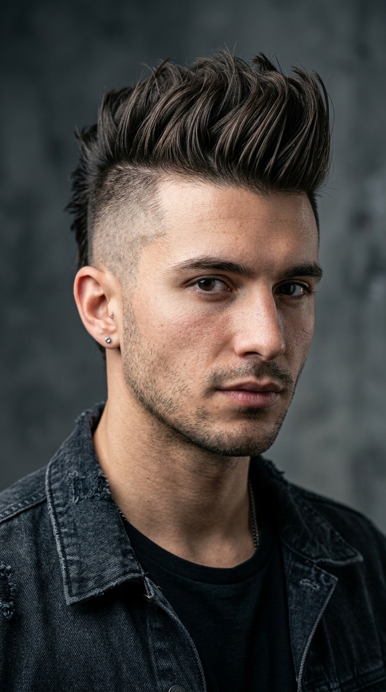 Faux Hawk with Shaved Sides