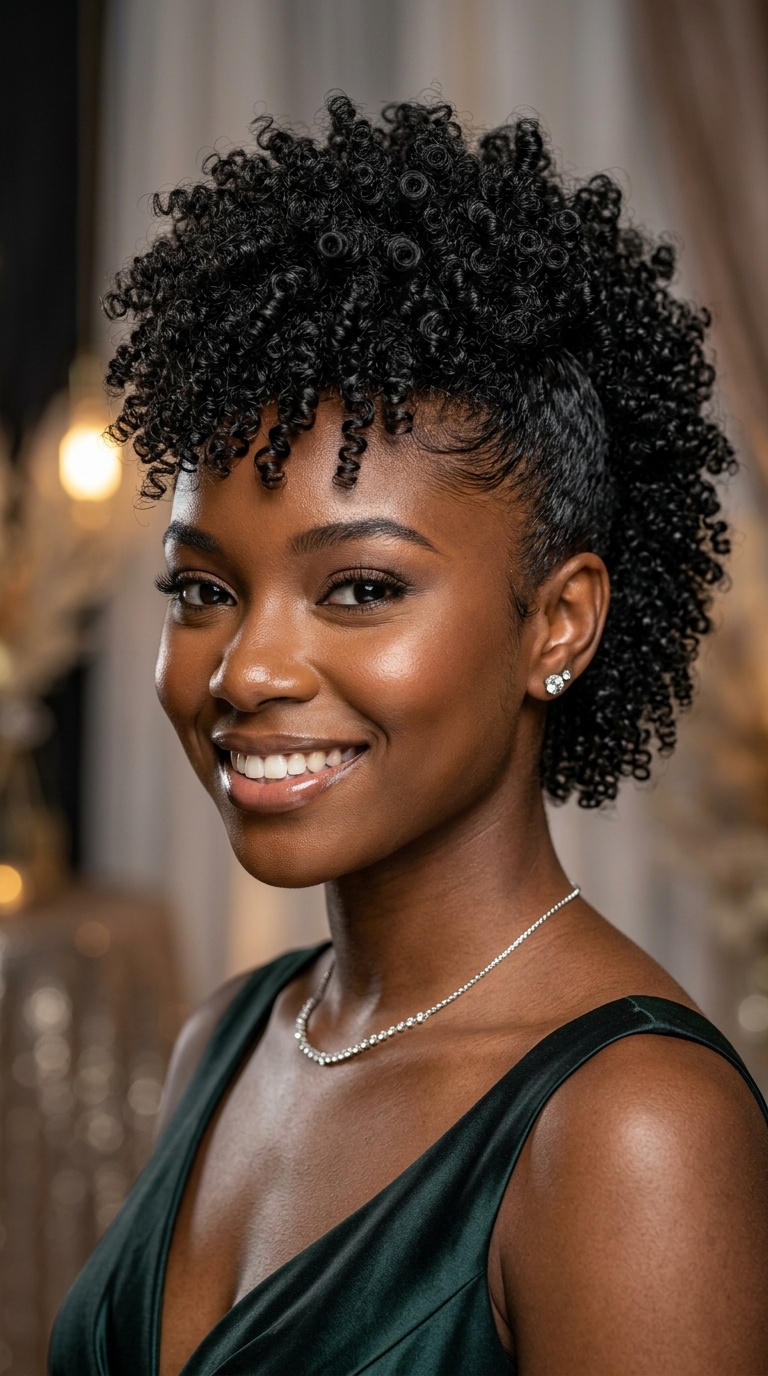 Faux Hawk with Tight Curls