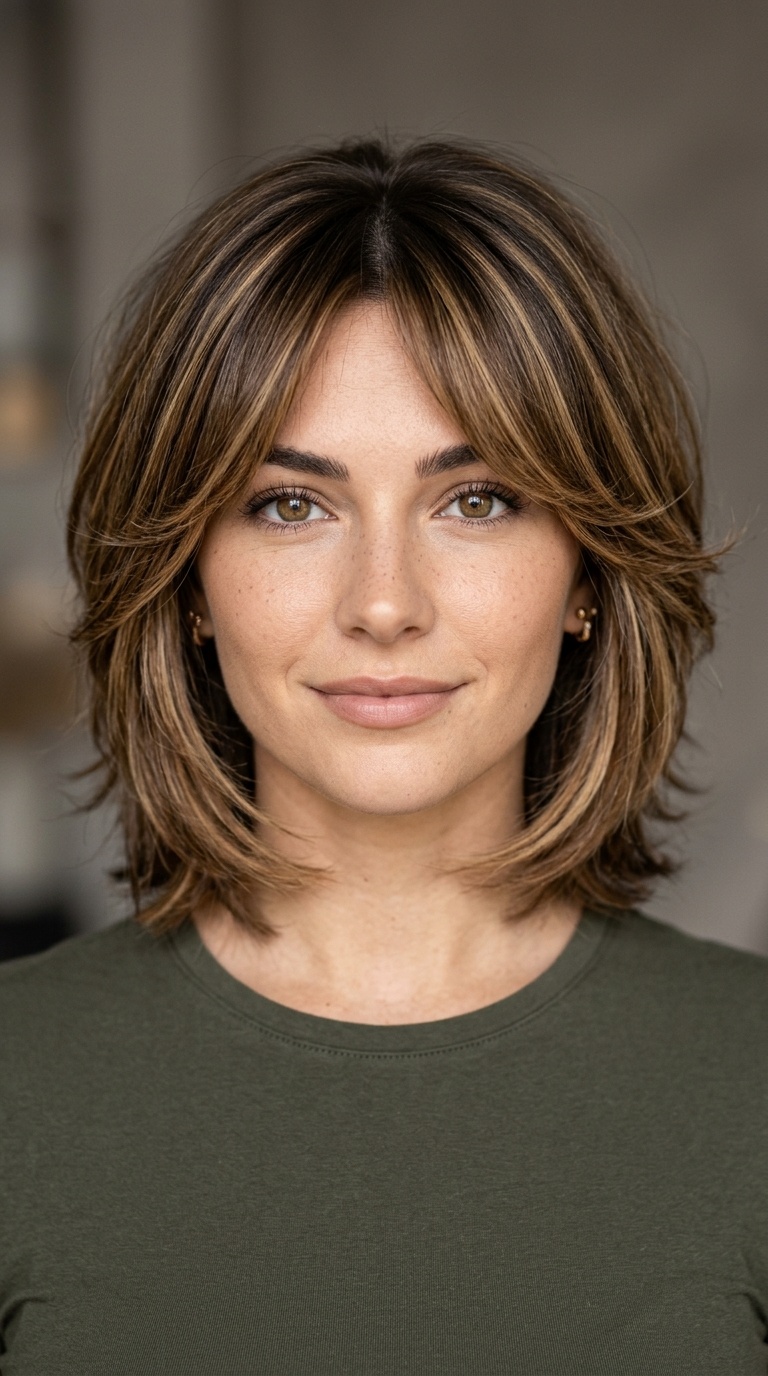 Feathered Bob with Side Fringe