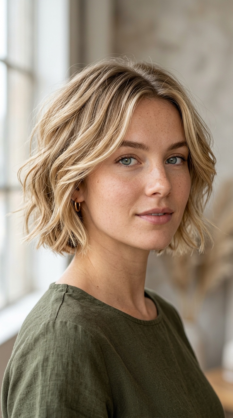 Feathered Chin-Length Cut