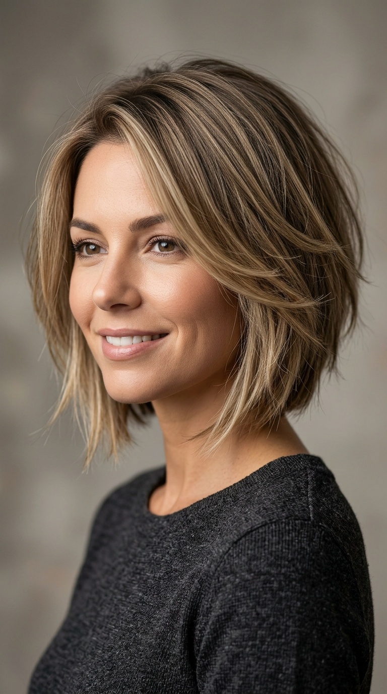 Feathered Inverted Bob