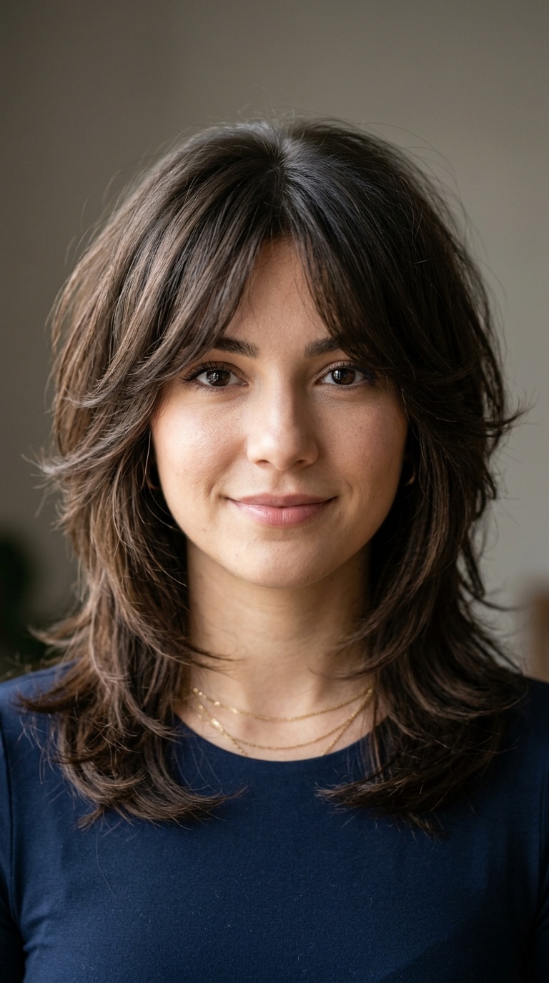 Feathered Mid-Length Cut
