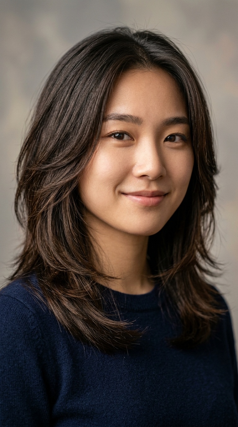 Feathered Mid-Length Cut