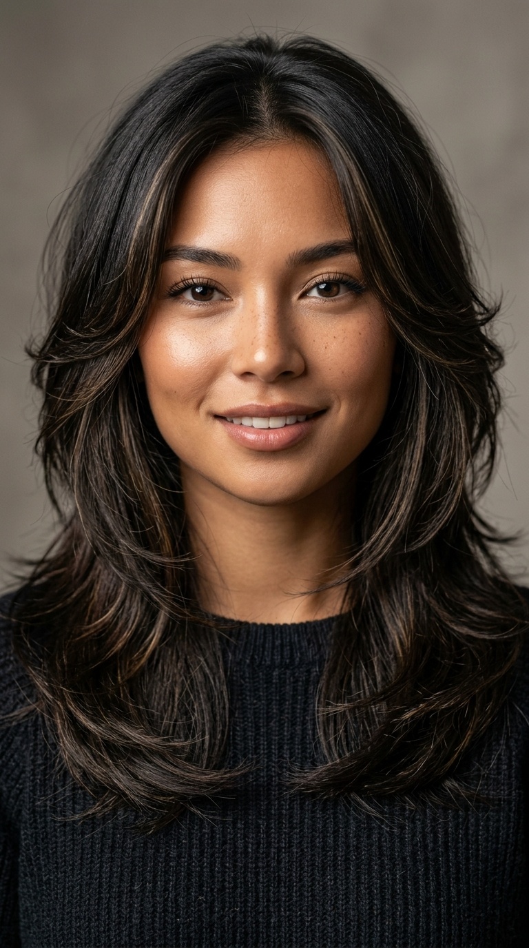 Feathered Mid-Length Layers