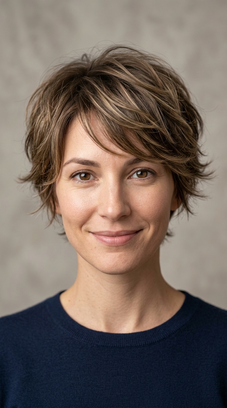 Feathered Pixie Cut