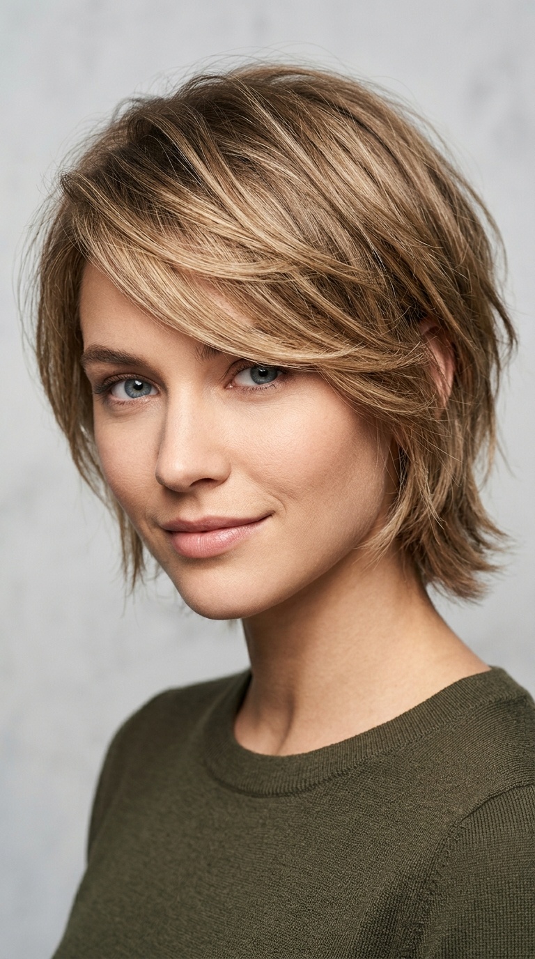 Feathered Side-Swept Layers