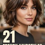21 Trendy Hairstyles for Short Hair Curtain Bangs