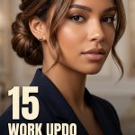 15 Work Updo Hairstyles with Polished Buns and Practical Styling