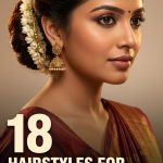 18 Hairstyles for Traditional Saree Looks with Classic Details