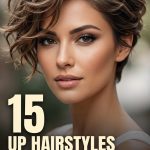 15 Up Hairstyles for Short Hair with Creative Shapes and Textured Finishes
